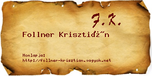 Follner Krisztián névjegykártya